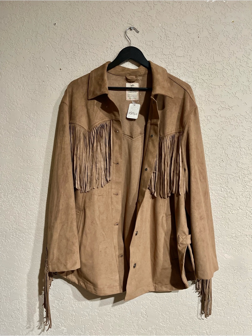 Free People | NWT! We The Free Fringe Out Vegan Suede Jacket - Picture 4 of 6